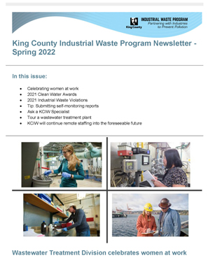 Cover of the Spring 2022 Industrial Waste newsletter
