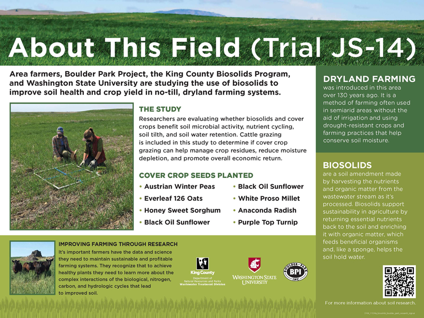 Article on Biosolids study in Boulder Park Project (Trial JS-14)