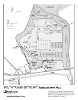 South Treatment Plant septage area map