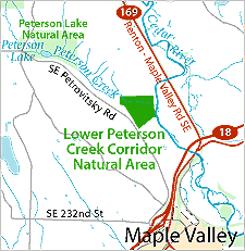 Lower Peterson Creek Location map