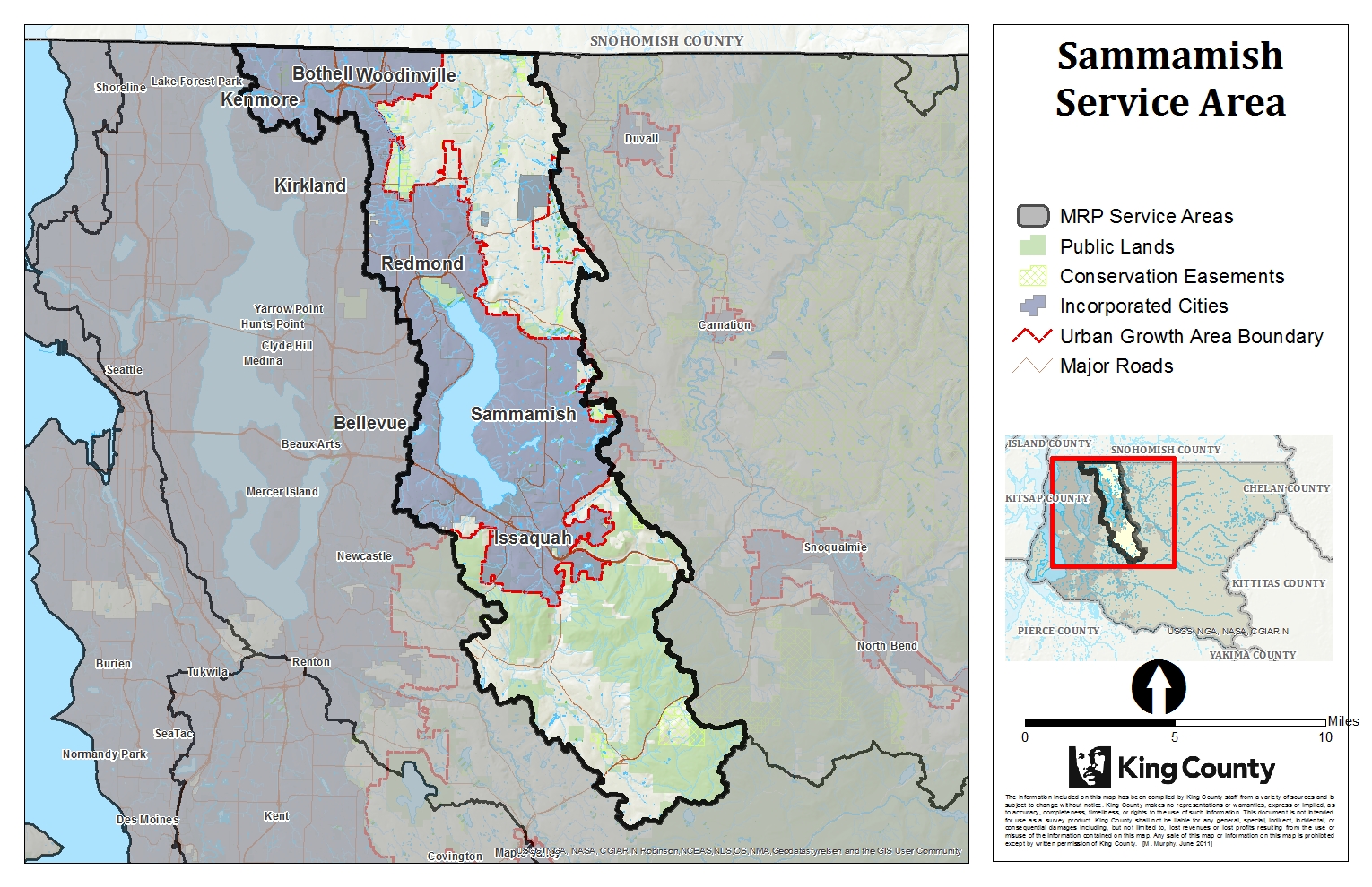 Sammamish River Service Area King County Mitigation Reserves Program