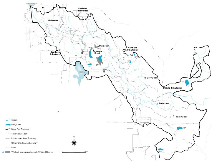 Lower Cedar River Basin map - King County