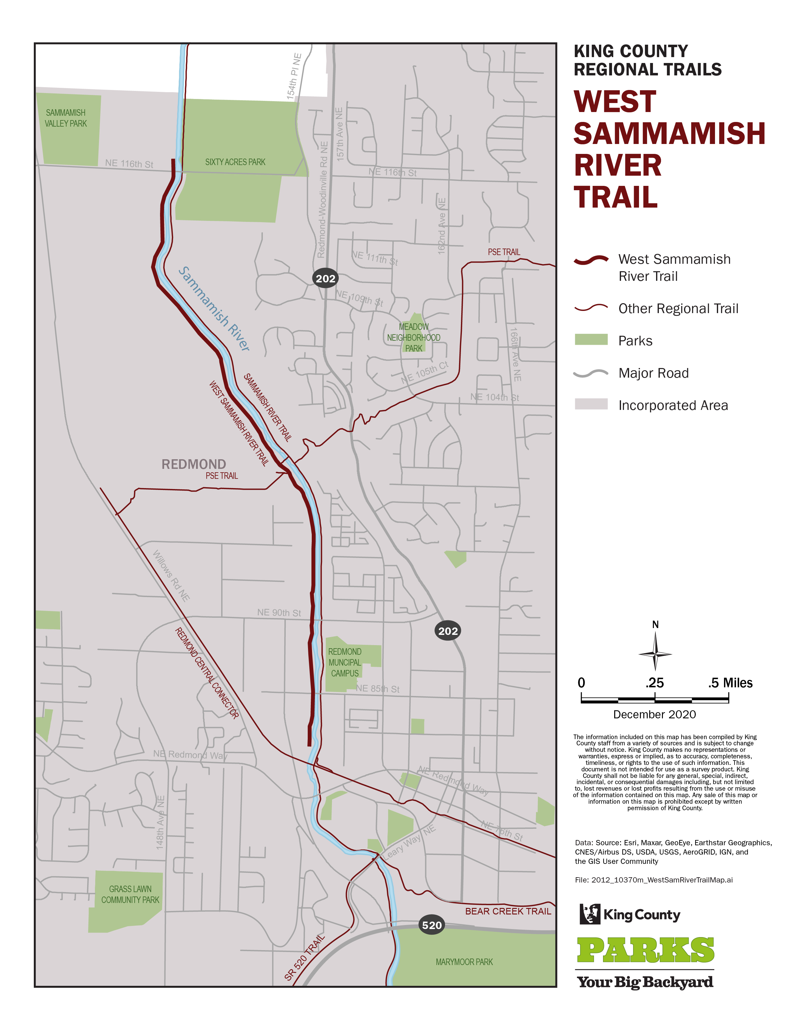 West Sammamish River Trail Map