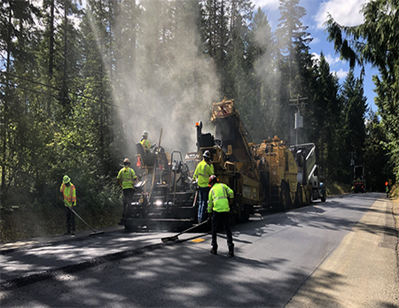 Paving in unincorporated King County.