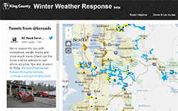 King County Winter Weather Response Map.