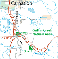 Griffin Creek Natural Area location map
