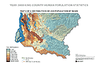 2000 King County Population Distribution by drainage basin