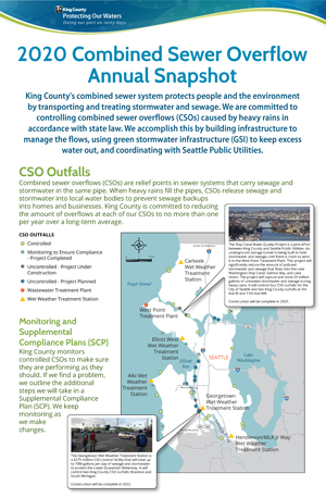 Infographic providing a snapshot of CSO outfalls