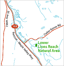 Lower Lions Reach Natural Area Location map